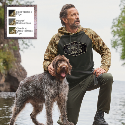 Bow'd Up - Antler Shadows Logo Print - Russell Outdoors™ Realtree® Performance Colorblock Pullover Hoodie