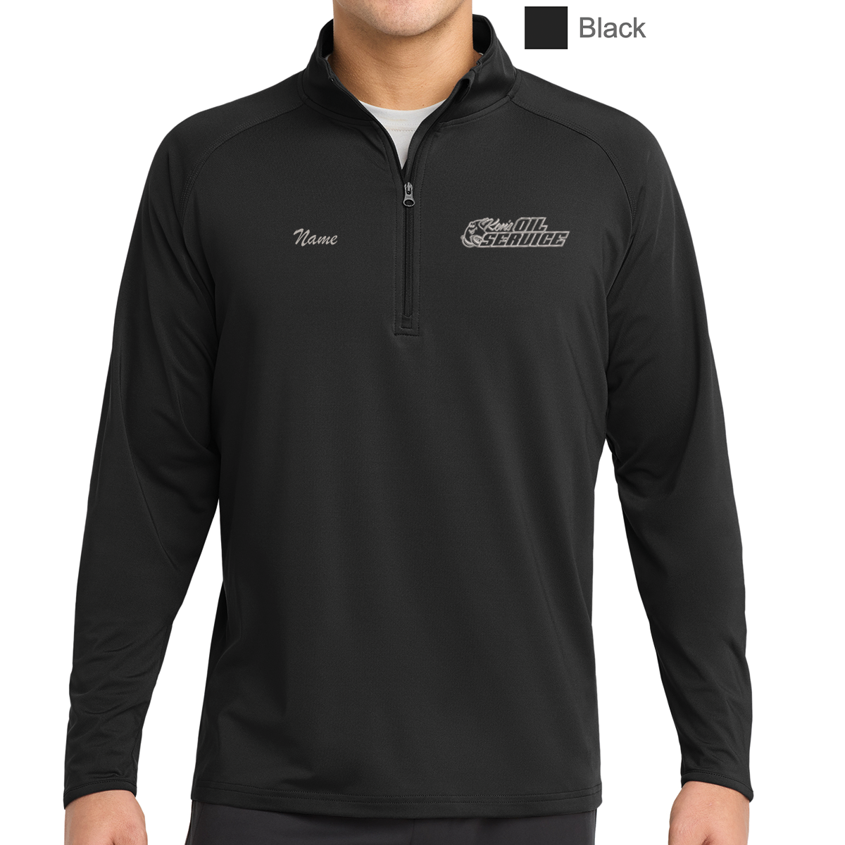 Ken's Oil Embroidered Sport-Tek® Sport-Wick® Stretch 1/4-Zip Pullover