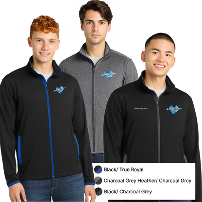 EACH - Sport-Tek® Unisex Sport-Wick® Stretch Contrast Full-Zip Jacket