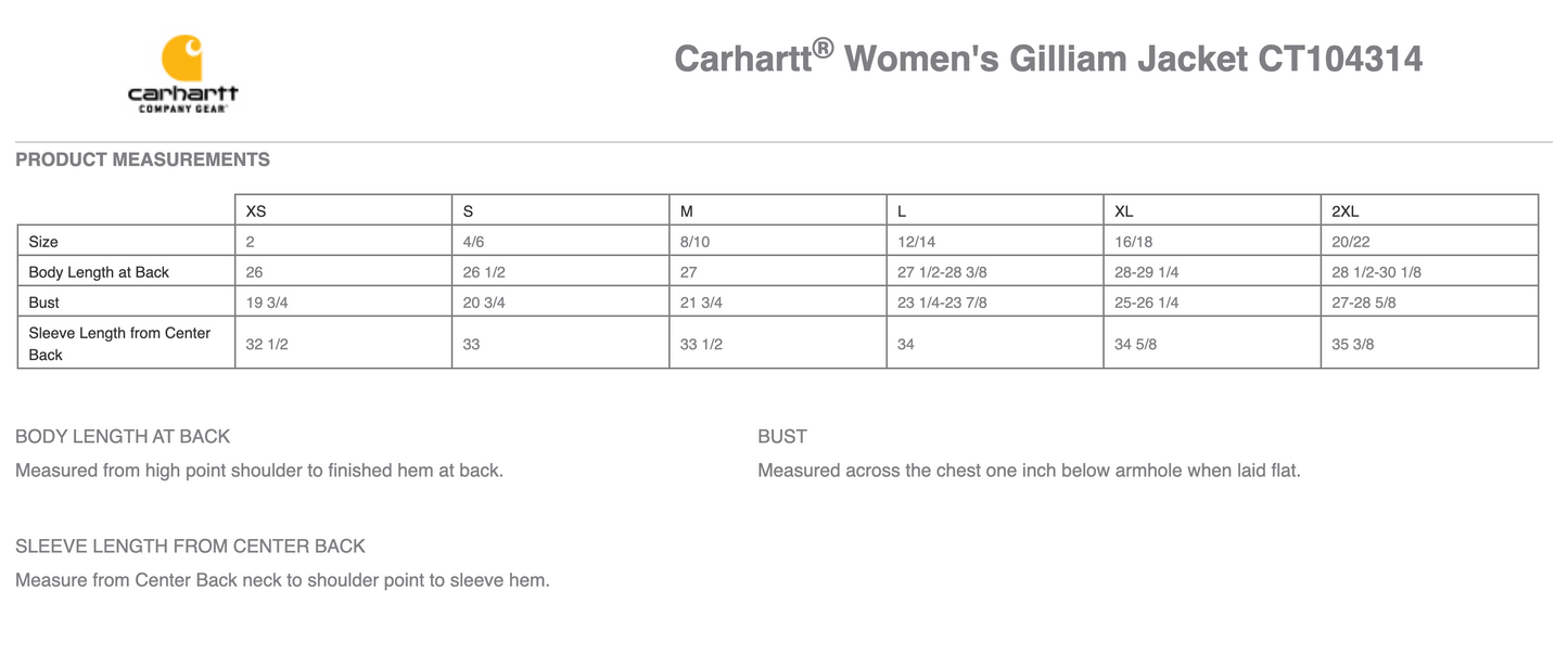 HC - Embroidered - Carhartt® Women’s Gilliam Jacket