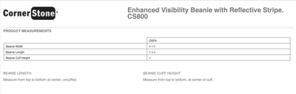 HC - Embroidered - CornerStone® Enhanced Visibility Beanie with Reflective Stripe