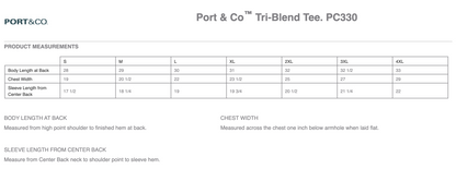 HC - Printed - Port & Co™ Tri-Blend Tee