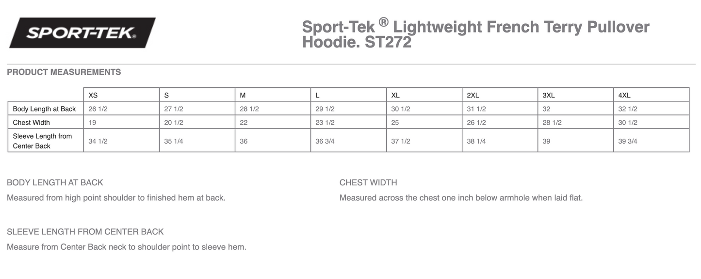 HC - Printed - Sport-Tek® Lightweight French Terry Pullover Hoodie