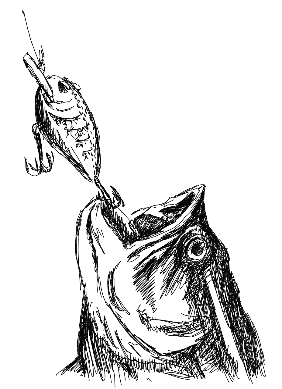 Bow'd Up - Fishy Doodle - District® Flex Tee - Unisex Cut