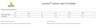 HC - Embroidered - Unisex Carhartt® Gilliam Vest