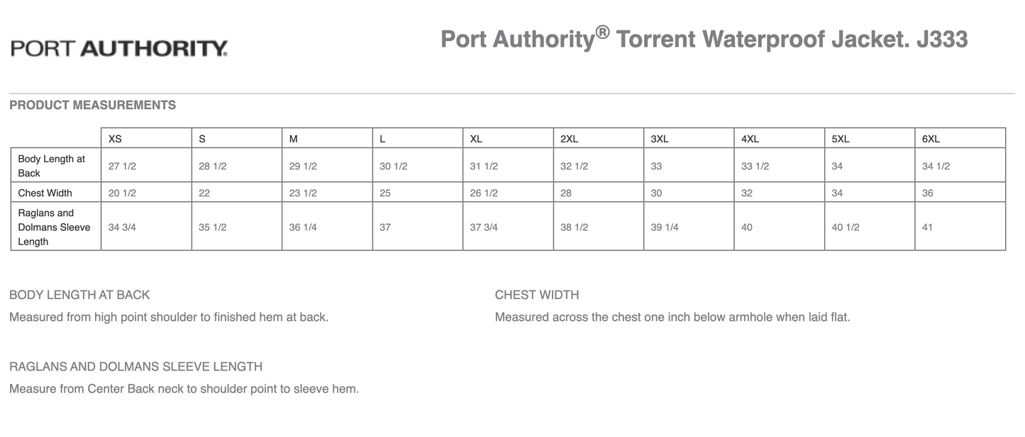HC - Embroidered - Port Authority® Torrent Waterproof Jacket