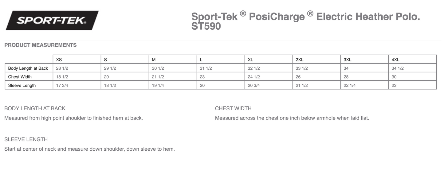 HC - Embroidered - Sport-Tek® PosiCharge® Electric Heather Polo