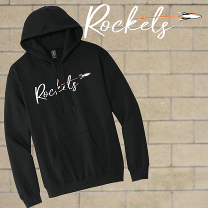 RB - Rockets Script Print - Gildan® Softstyle® Midweight Pullover Hooded Sweatshirt