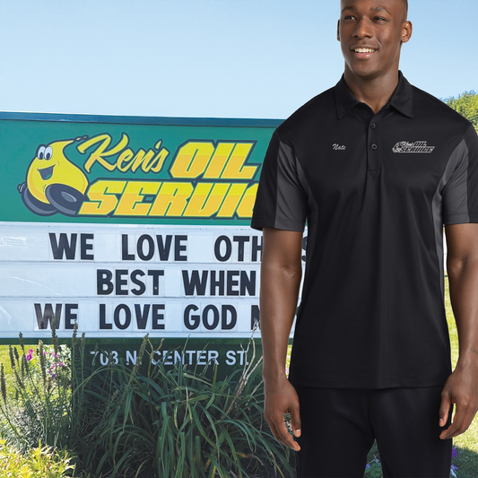 Ken's Oil Embroidered - Sport-Tek® Tall Side Blocked Micropique Sport-Wick® Polo