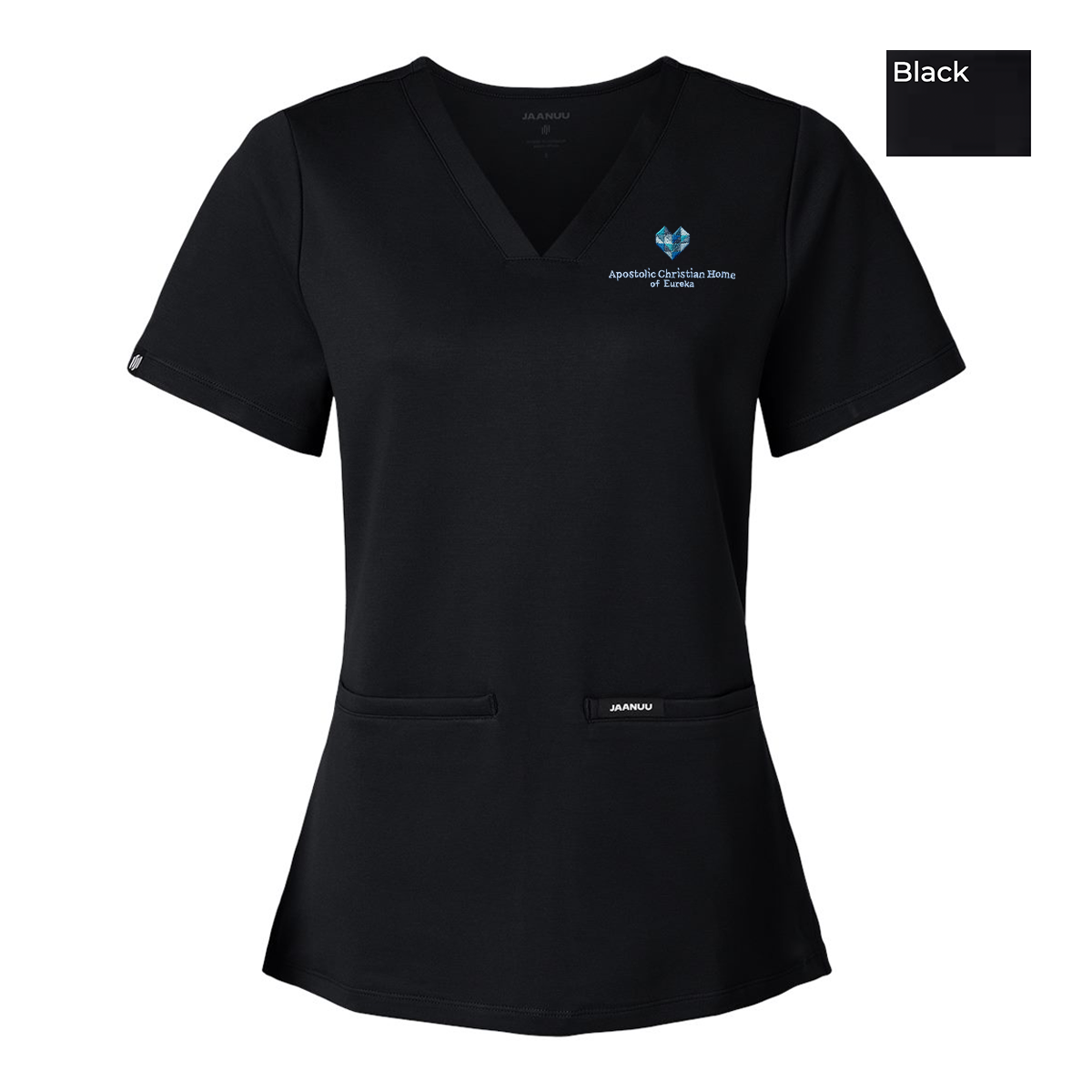 EACH - Embroidered - Classic Logo - Jaanuu Women's Cesi UltraSOFT­™ Scrub V-Neck Top