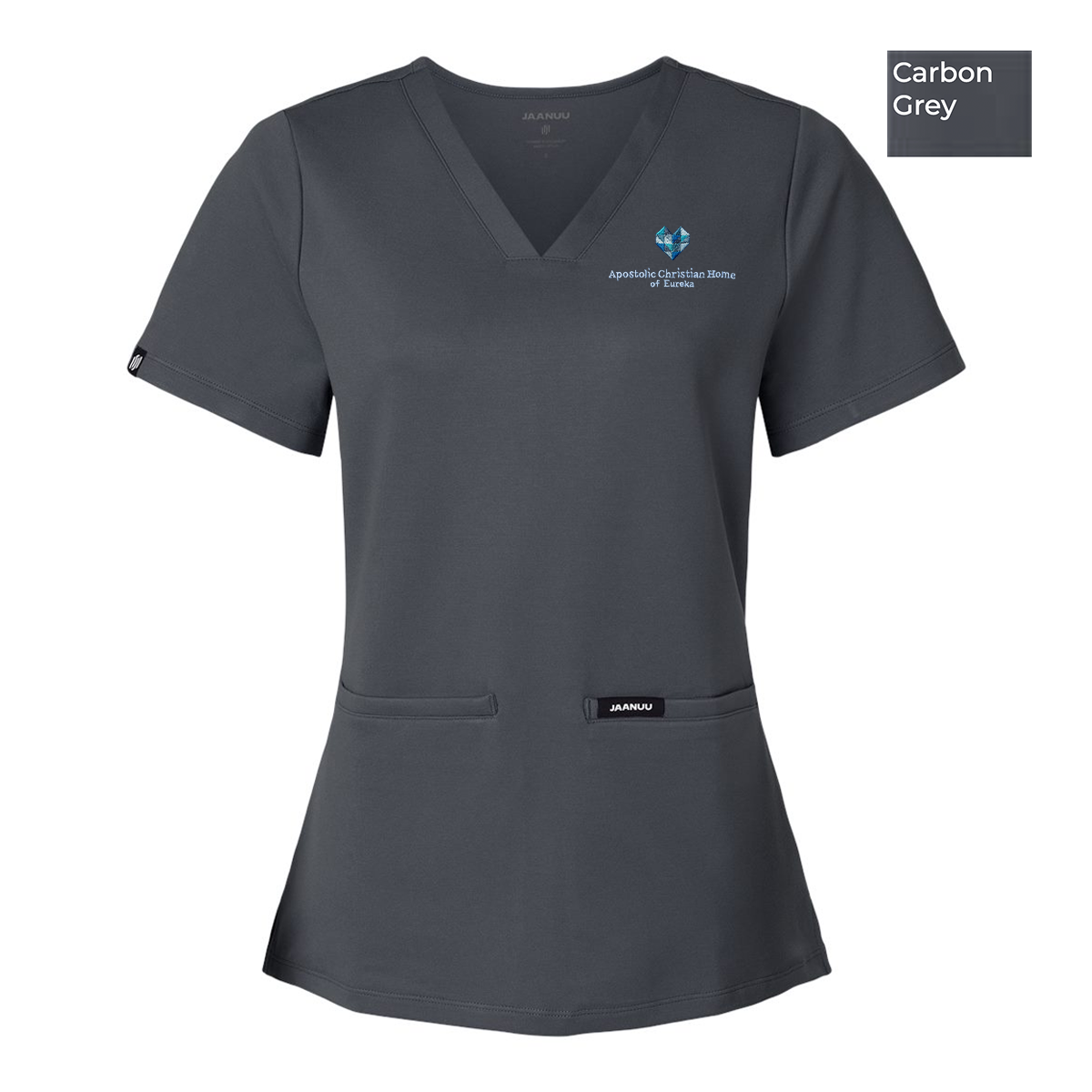 EACH - Embroidered - Classic Logo - Jaanuu Women's Cesi UltraSOFT­™ Scrub V-Neck Top