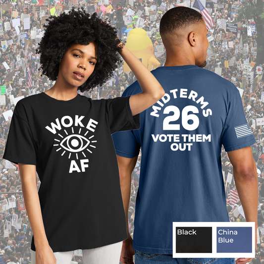 WOKE AF - Comfort Colors® Heavyweight Ring Spun Tee - Unisex Cut